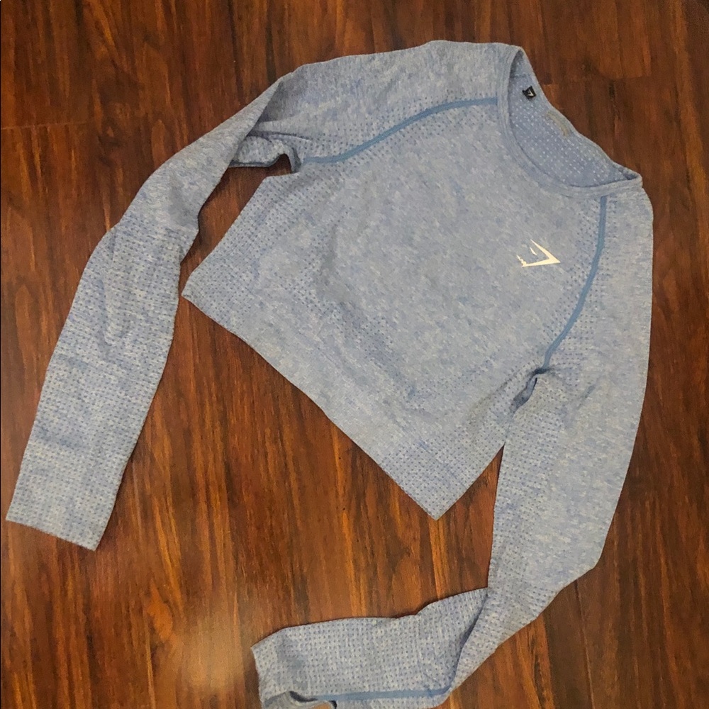 Gymshark Heather Blue Women's Crop Top